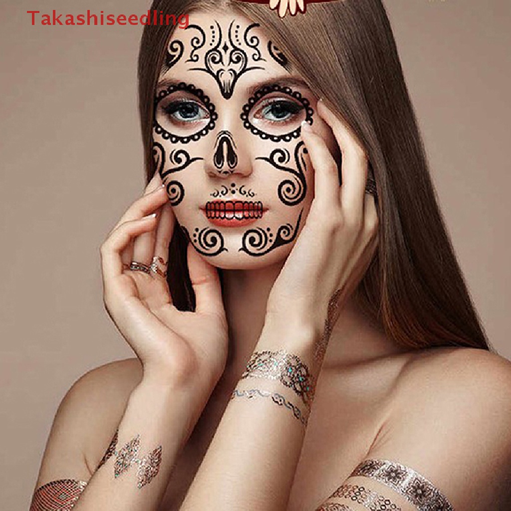 1 Tờ Hình Xăm Dán Mặt Và Cơ Thể Chủ Đề Halloween 2023