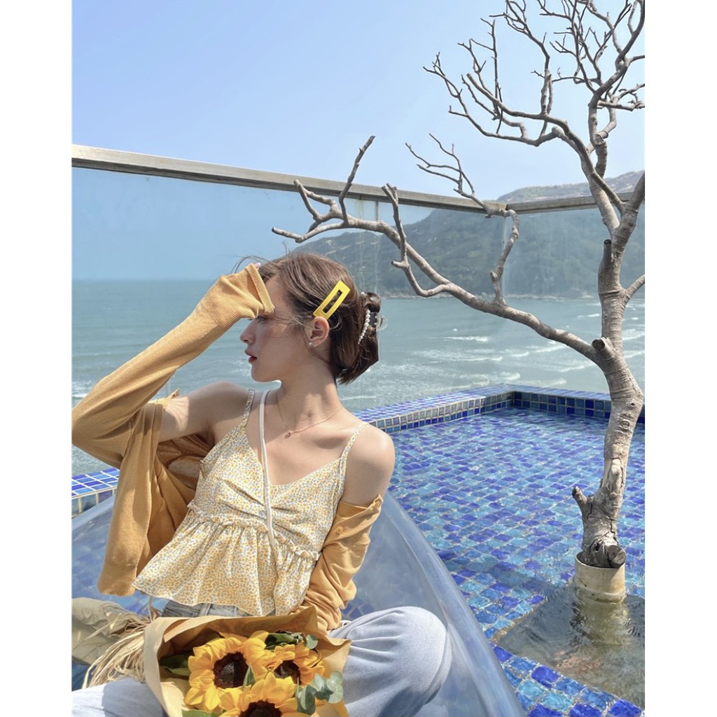 Áo 2 dây nhún ngực bánh bèo Ulzznag style 🌸 Hàng Quảng Châu