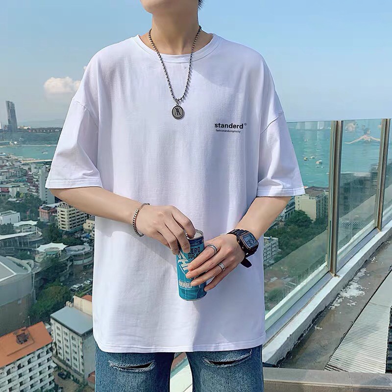 Áo Thun Nam Unisex Màu Vàng Nghệ In Logo standerd DLX