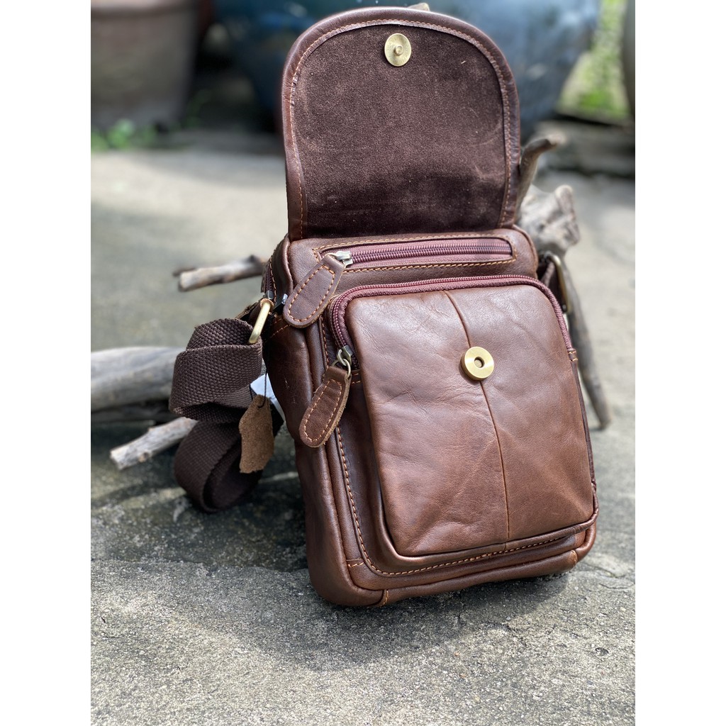 TÚI DA ĐEO CHÉO DA BÒ ĐỰNG IPADMINI DB138