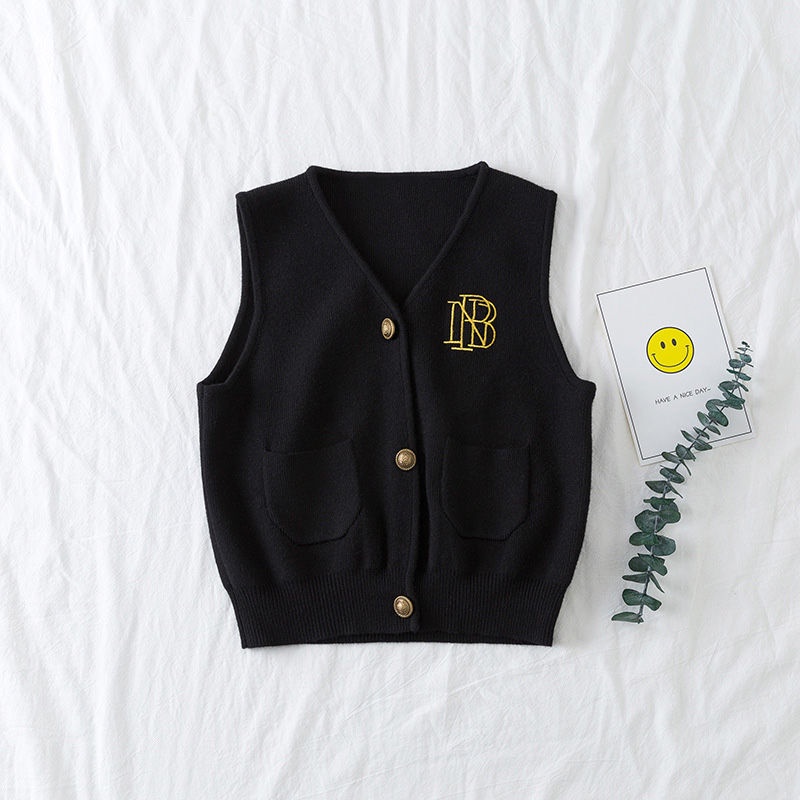 Áo Khoác Cardigan Dệt Kim Phong Cách Preppy Thời Trang Xuân Thu Mới Cho Bé