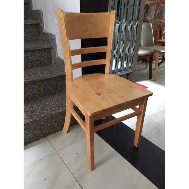 Combo 2 ghế cabin mặt gỗ cao su