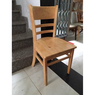 Combo 2 ghế cabin mặt gỗ cao su