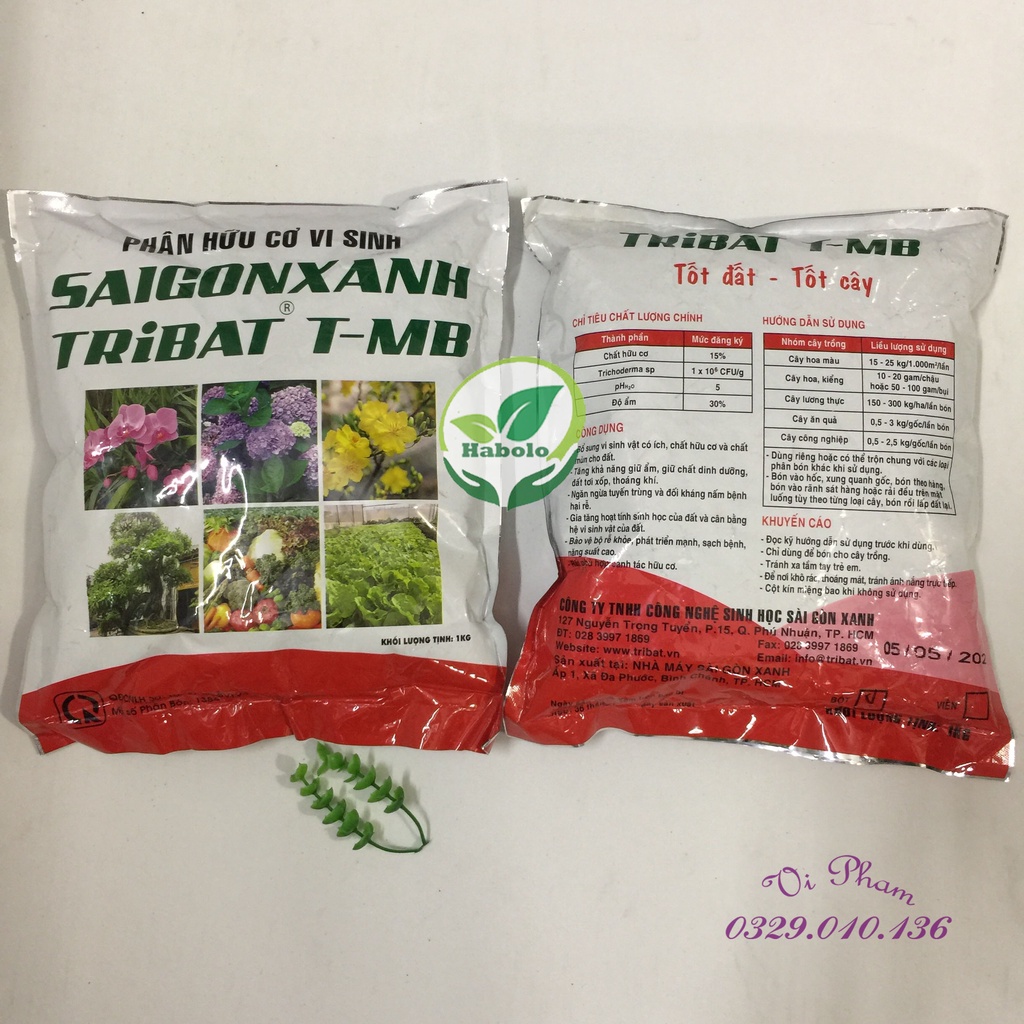 Phân bón vi sinh chuyên cải tạo đất cho các loại cây kiểng, rau ăn quả...[Bịch 1kg]
