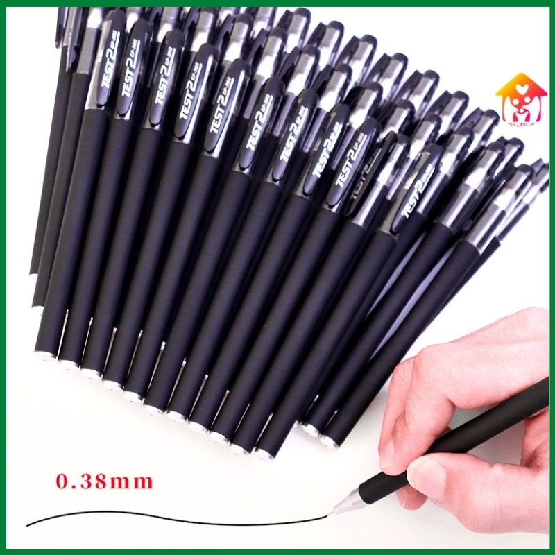 Bút bi gel nước mực đen ngòi 0.38mm-bút gel chữ ký luyện viết siêu đẹp