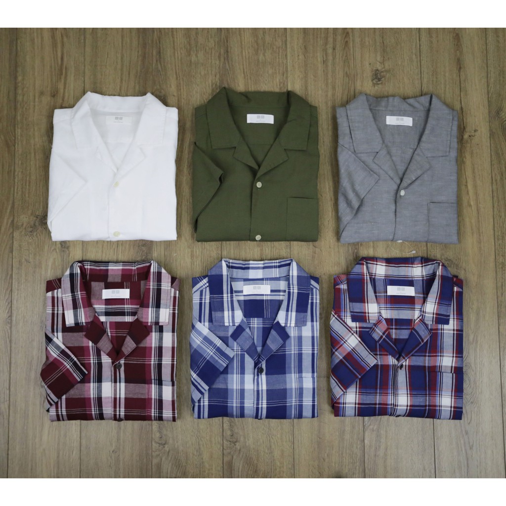 Sơ mi đũi UNIQLO ngắn tay | BigBuy360 - bigbuy360.vn
