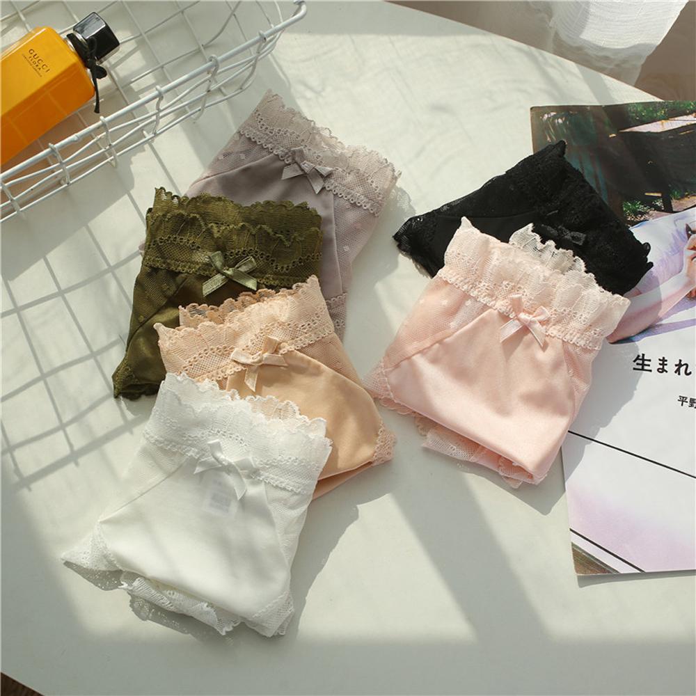 Quần Lót Lưới Trong Suốt Thắt Nơ Họa Tiết Chấm Bi Quyến Rũ Cho Nữ 2Lilife