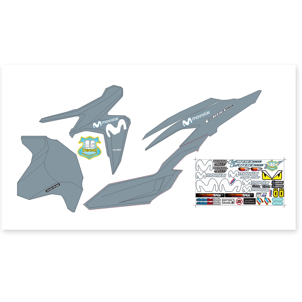 ( Quí khách vui lòng mang ra tiệm cho thợ dán ) Tem vario 150 Movistar new