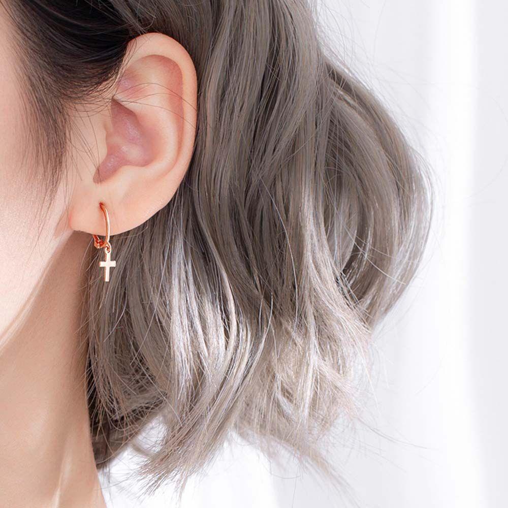 Bông Tai Dáng Dài Hình Thánh Giá / Ngôi Sao / Trái Tim Thời Trang Cho Nam Và Nữ