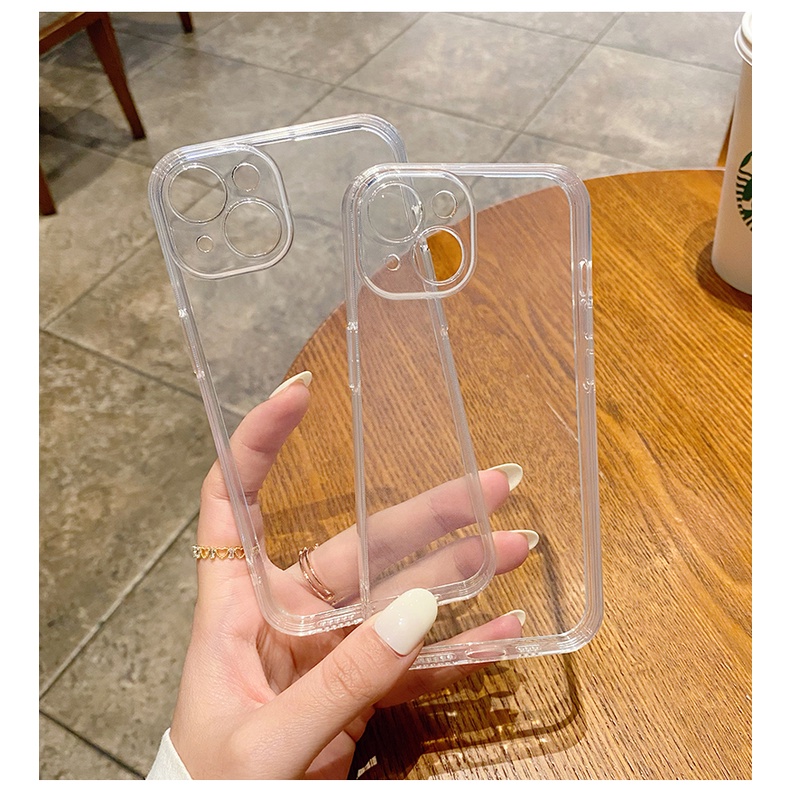 For iPhone 15 Pro Max 14 Pro Max  Ốp điện thoại acrylic trong suốt không ố vàng cho compatible for iPhone13 12 11 Pro Max Mini XS XR XS Max SE 2020 78 Plus