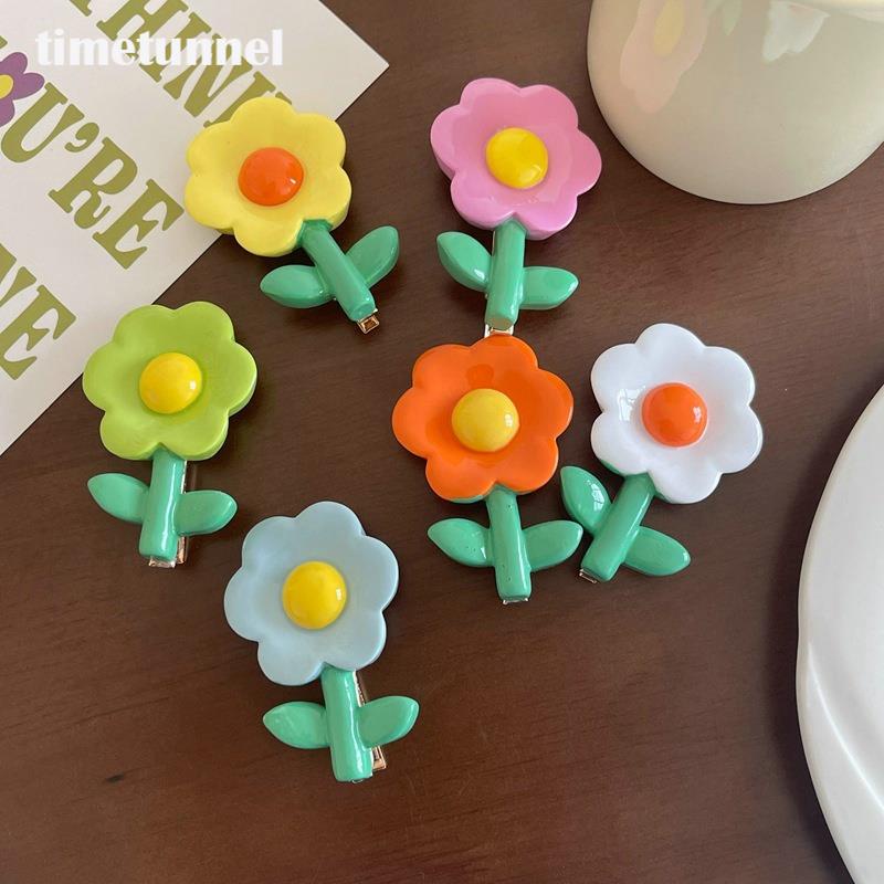 Kẹp Tóc Mái Ngang Hình Hoa Nhiều Màu Sắc Dễ Thương Thời Trang Mùa Hè Cho Bạn Gái