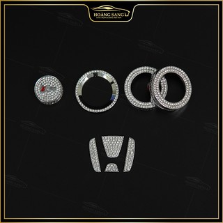 trang trí đính đá nội thất xe honda, chất liệu đá cao cấp Swarovski, mạ viền crom không han gỉ, sang trọng cao cấp