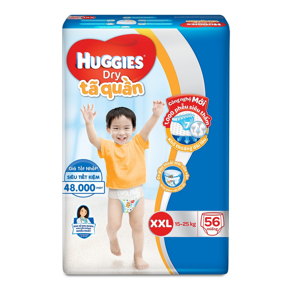 Tã quần - tả dán HUGGIES size siêu siêu đại các loại M74 - XL68 - XL62 - XXL56