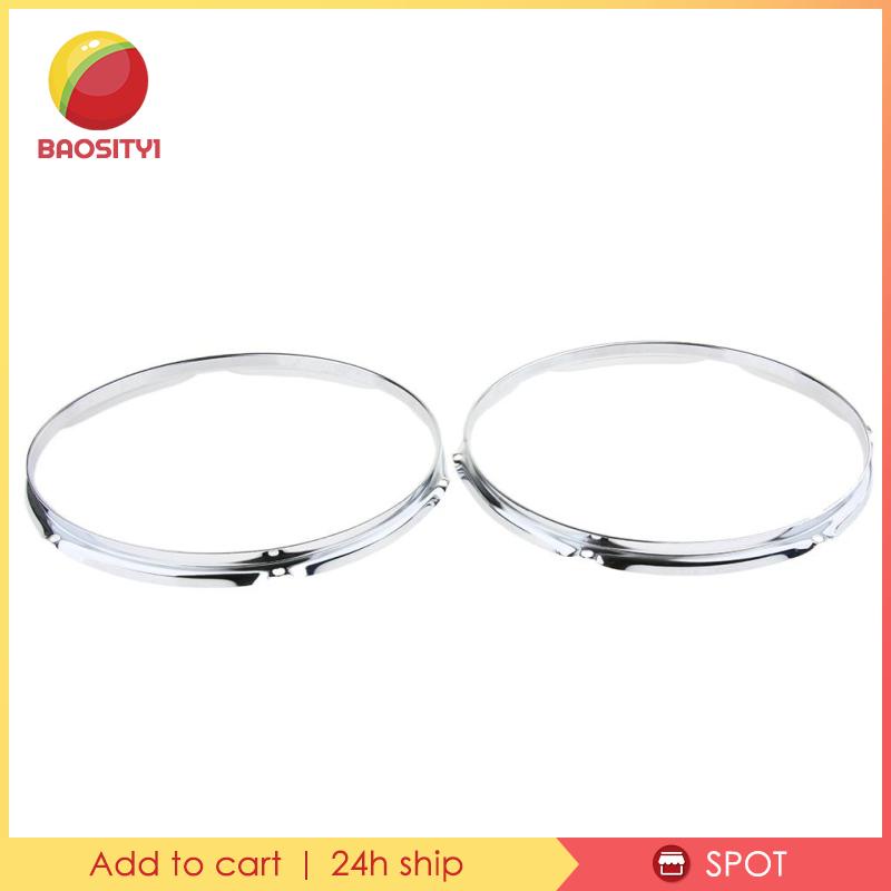 2 Pcs 10in Drum Hoop 6 Lug 1.5mm