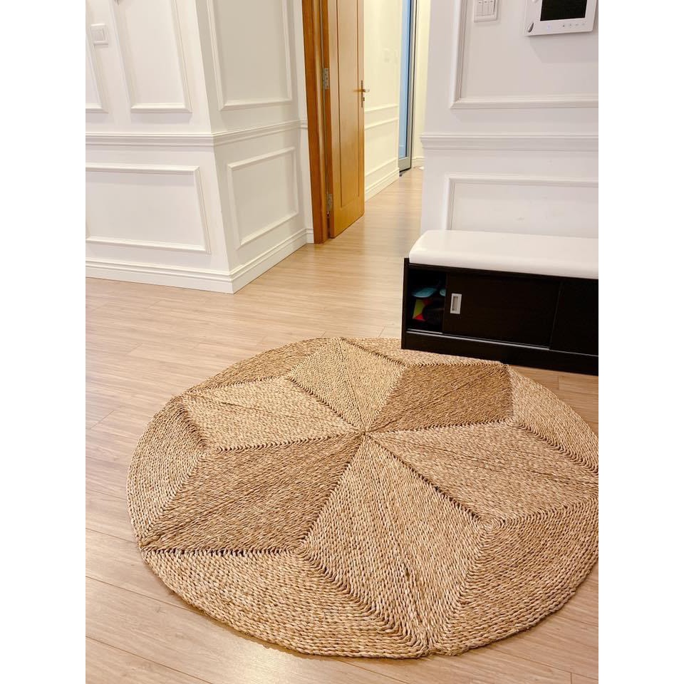 (Nhiều mẫu) Thảm cói chẻ decor trang trí nhà cửa, thảm cho quán cafe, trà sữa nhiều mẫu size 1m và 1m2