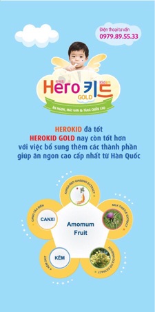HERO GOLD - bé ăn ngon - tăng chiều cao - tăng đề kháng