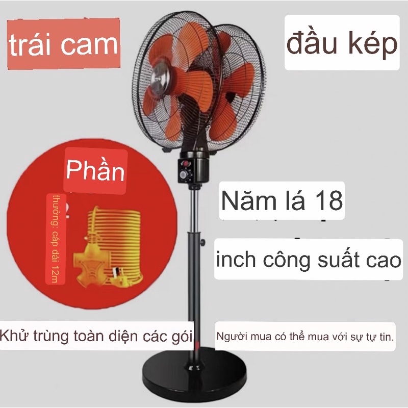 Quạt Điện 2 đầu quay 360 độ rất phù hợp sử dụng cho nhà hàng,quán ăn sang trọng hiện đại