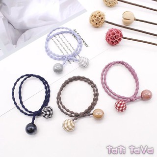 Cột tóc caro đơn giản dễ thương - Tatitava