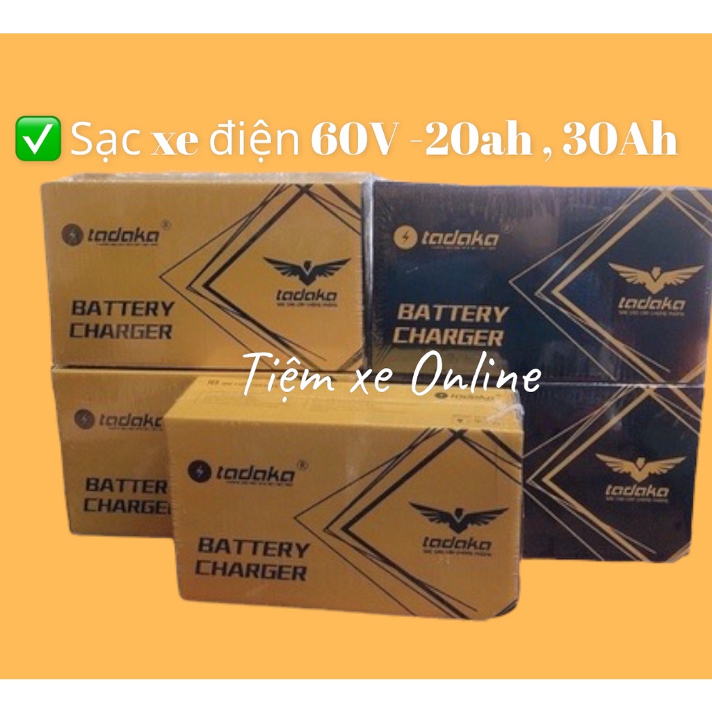 Sạc xe điện Xmen , Zomer , Vespa 5 bình 60V-20Ah, 30ah tự ngắt thông minh