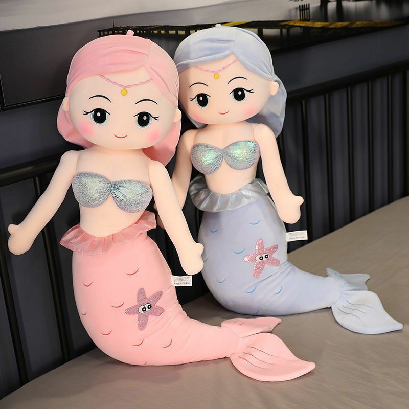 Đồ chơi búp bê nhồi bông hình nàng tiên cá làm quà sinh nhật cho trẻ em
