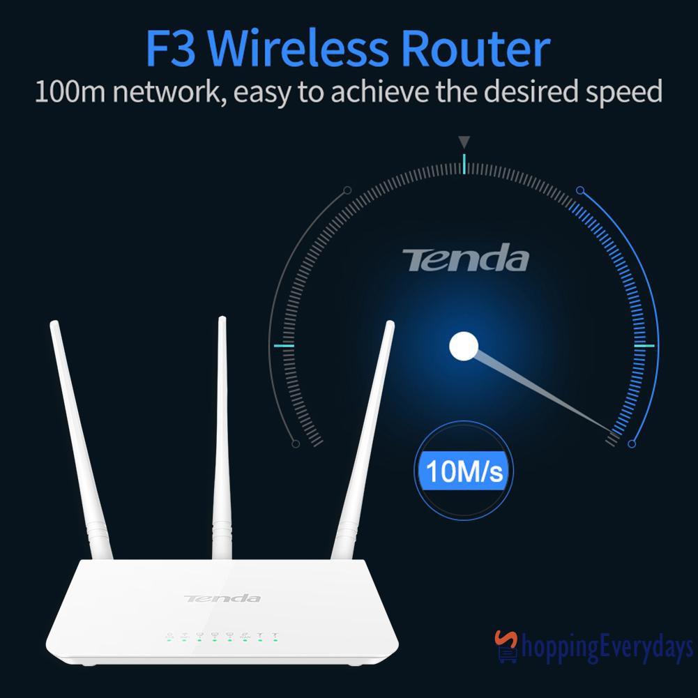 SV Thiết Bị Phát Wifi Tenda F3 2.4g 300m Với 3 Ăng Ten | BigBuy360 - bigbuy360.vn