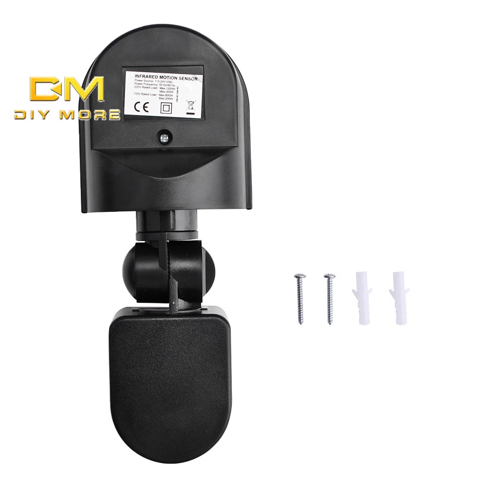Cảm biến hồng ngoại DIYMORE AC110-240V màu đen chống thấm nước chất lượng cao