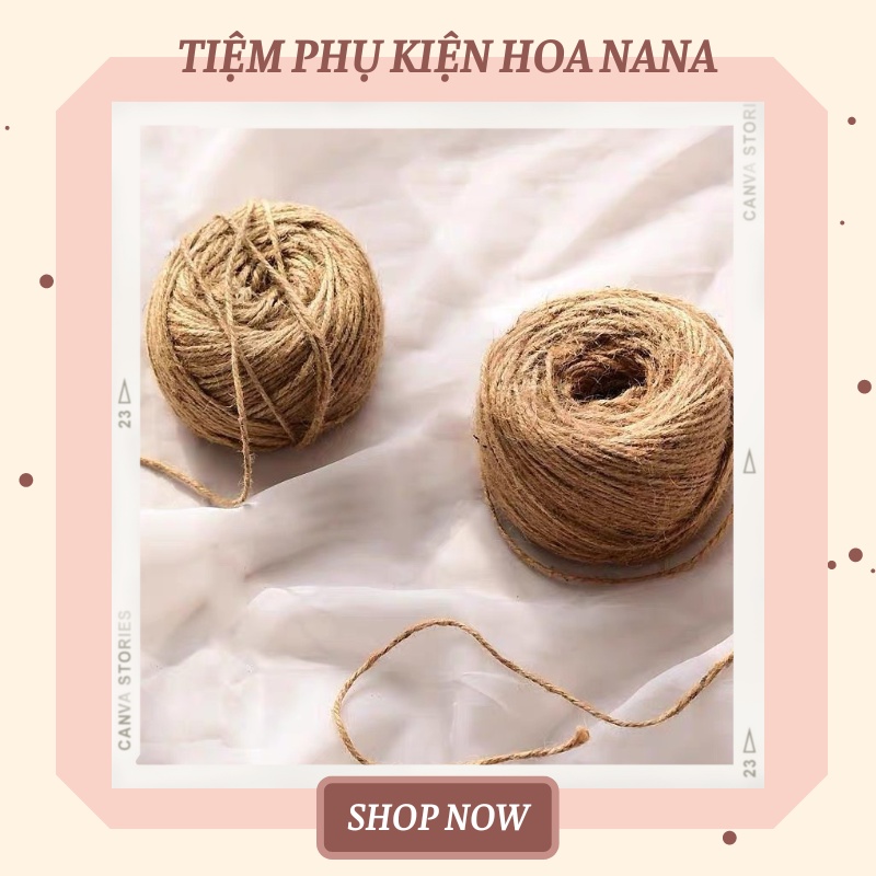 Dây Cói, Dây Thừng Khổ 1mm - 2mm, Làm Ruy Băng - Thắt Nơ, Trang Trí Quà Tặng - Đồ Vật