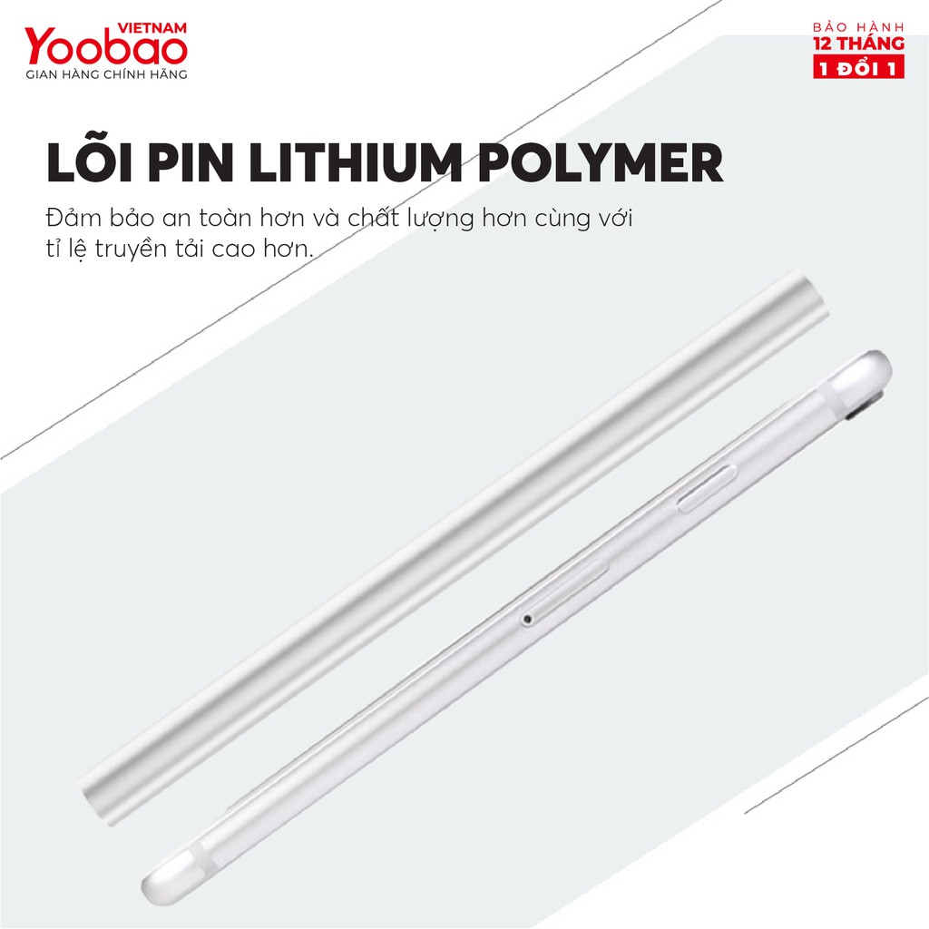 Sạc dự phòng 5000mAh Yoobao PL5 Polymer - Hàng chính hãng - Bảo hành 12 tháng 1 đổi 1