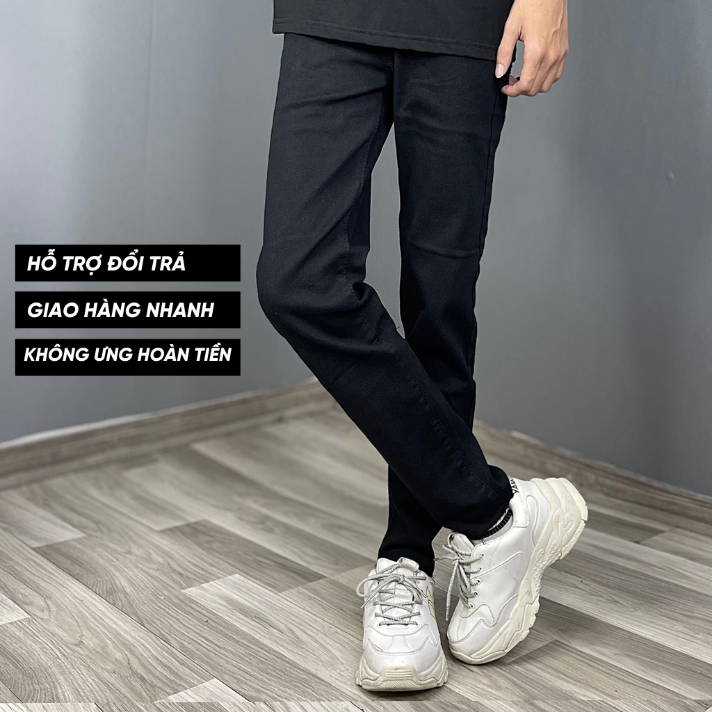 Quần Baggy Đen, Jeans Đen Nam Bò Đen Nam Rách Gối | BigBuy360 - bigbuy360.vn