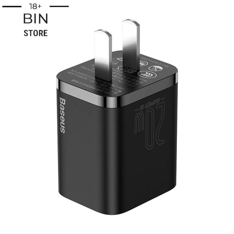 Bộ Sạc Nhanh Iphone 20W Chuẩn Sạc PD - Chính Hãng baseus Bảo Hành 12 tháng