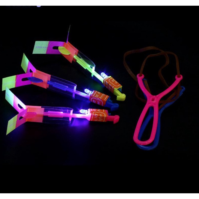 Ná bắn thun có đèn Led phát sáng bay cực cao đồ chơi trẻ em thông minh E984