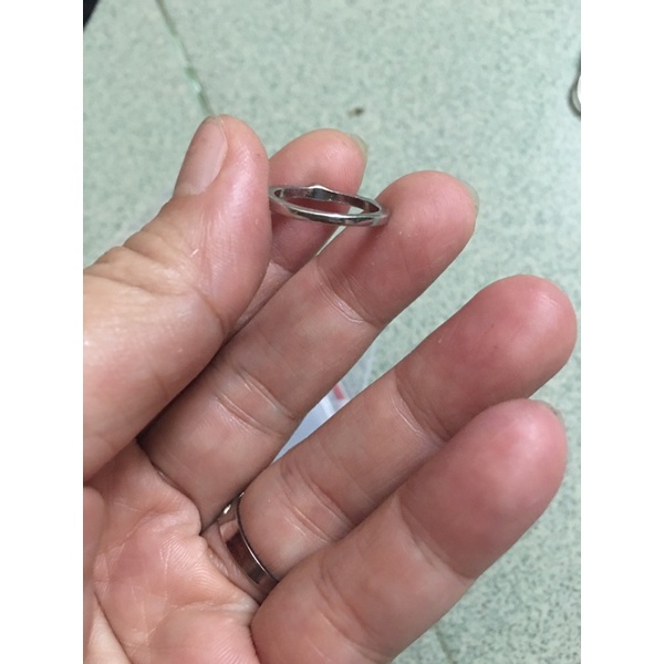 Nhẫn kiểu phối đá trắng xinh xinh si tuyển Nhật