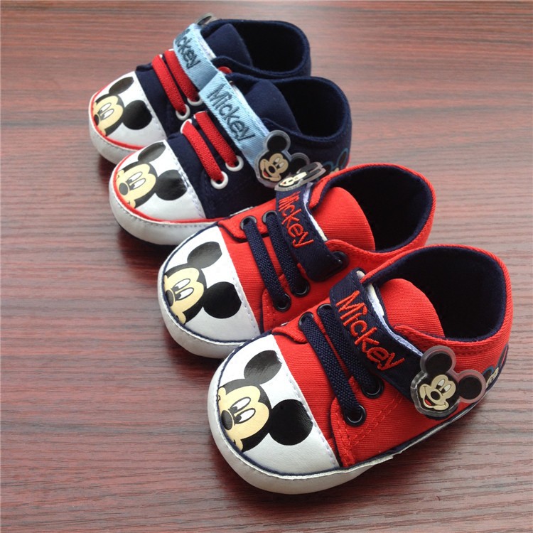 Giày Sneaker Đế Mềm Hình Mickey Cho Bé