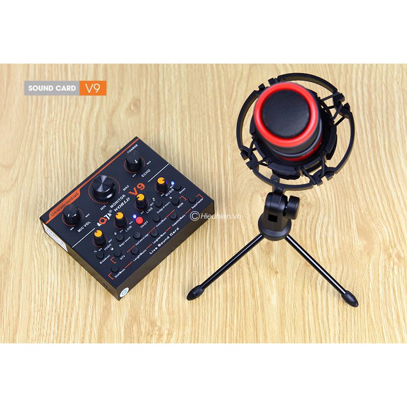 Sound card V9 Chỉnh Âm Tạo Phòng Thu Mini Tại Nhà Như Chuyên Nghiệp