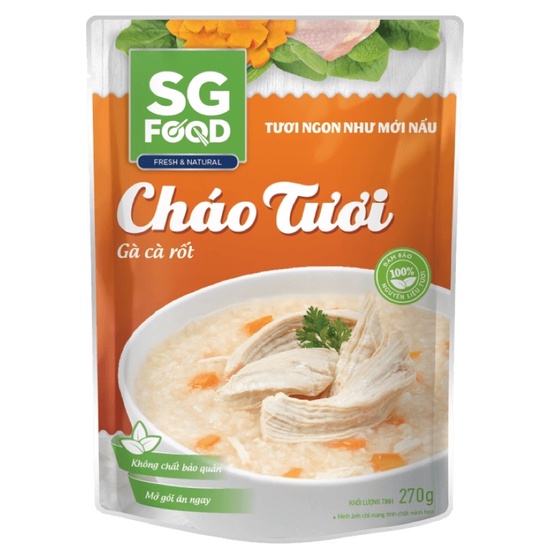 Cháo tươi Deli SG Food 240g đầy đủ các vị.