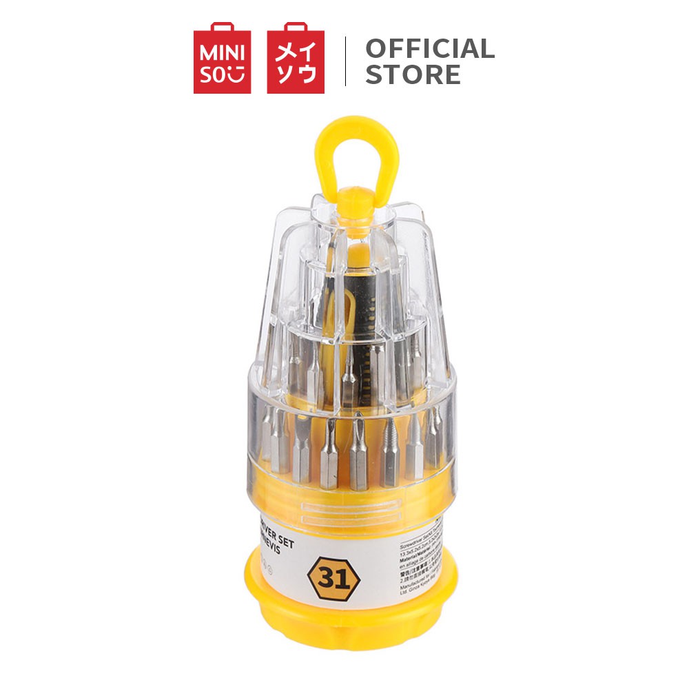 Bộ tua vít Miniso màu vàng Cái vặn vít Bộ đồ