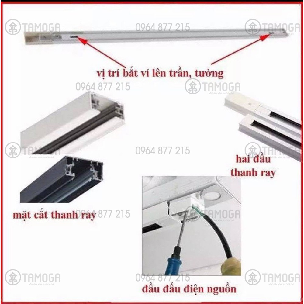 Thanh ray đèn rọi, Đđèn rọi thanh ray loại 1 mét, 1.5m