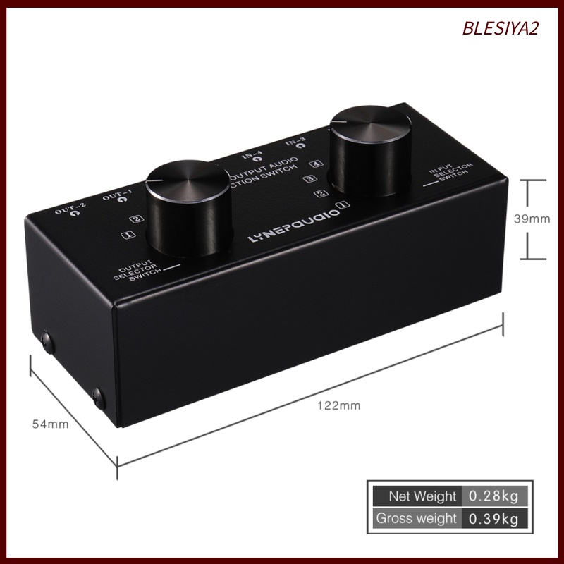 [BLESIYA2]Speaker Switch Box Switcher Selector 6 Way Port 3.5mm Stereo Audio Video Box