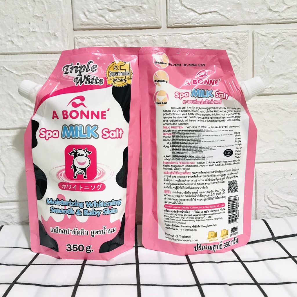 Muối tắm sữa bò tẩy tế bào chết A Bonne Spa Milk Salt 350g Thái Lan