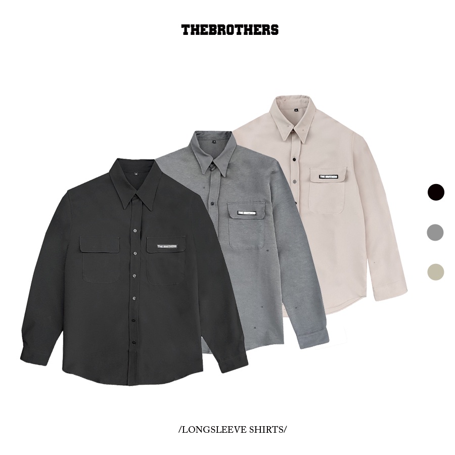 Áo sơmi nam tay dài THEBROTHERS form rộng nhiều màu phong cách unisex localbrand