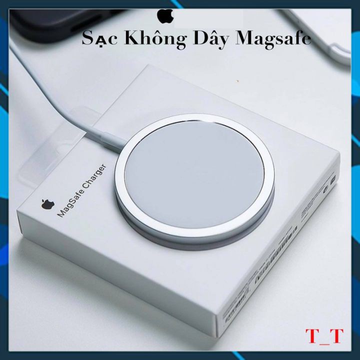 Sạc không dây iPhone/ Magsafe cho iphone 12 và các dòng máy hỗ trợ sạc không dây chuẩn Qi - Omely Store