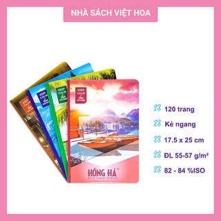 Vở kẻ ngang hồng hà 120 trang sao mai keep calm 1635