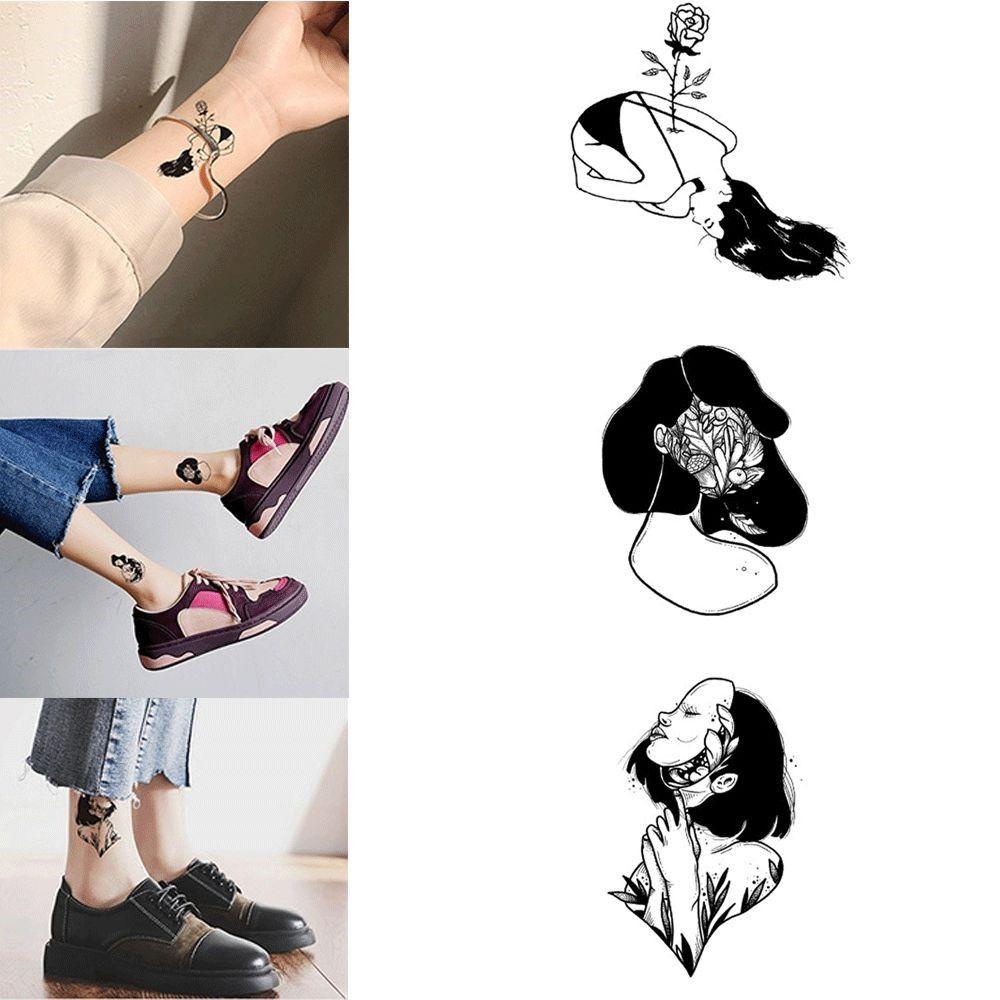 SUSANS Hình Xăm Dán Tạm Thời Hiệu Ứng Cô Gái Xấu Gợi Cảm Phong