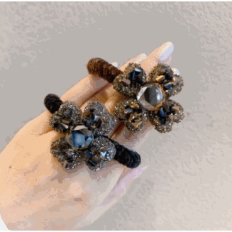 Dây Buộc Tóc Cao Su Đính Đá Pha Lê Cá Tính Dễ Phối Đồ Cho Nữ JP5