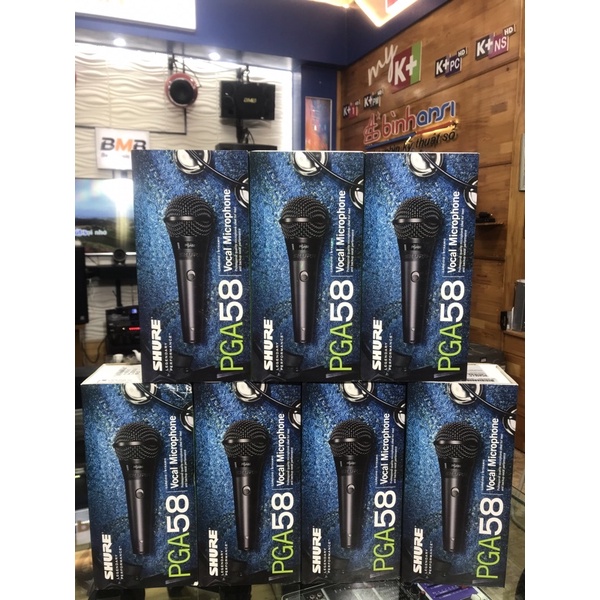 Mic Shure PGA58 QTR có dây cầm tay Vocal microphone karaoke PGA58, mic kèm dây dài 4.5m, hàng chính hãng