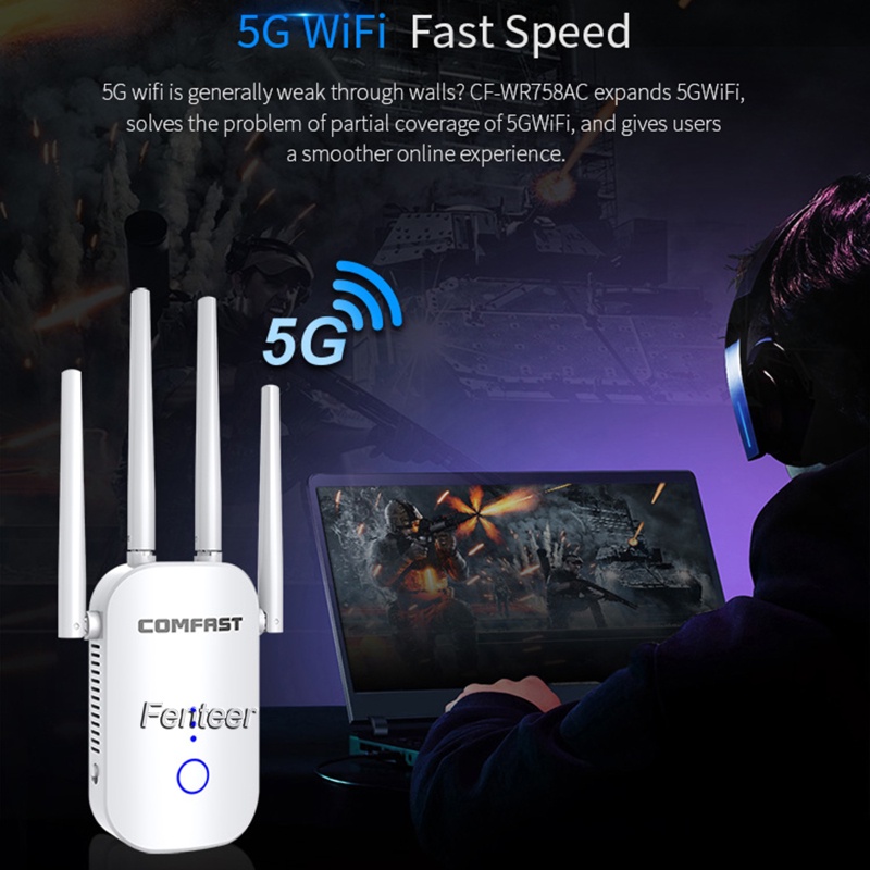 Thiết Bị Khuếch Đại Tín Hiệu Wifi Không Dây 1200mbps | BigBuy360 - bigbuy360.vn