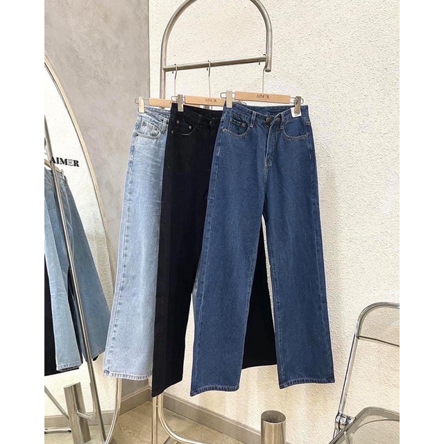 [Mã FAMARAL1 giảm 10K đơn 50K] jean trơn suông 3M (ảnh shop chụp)