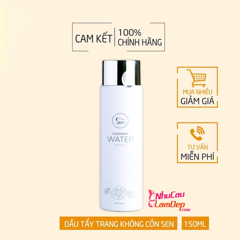 (Mẫu Mới) Dầu Tẩy Trang Sen Không Cồn 150ML Dược Mỹ Phẩm Sen - Nhẹ Dịu, Lành Tính Dành cho Da Nhạy Cảm