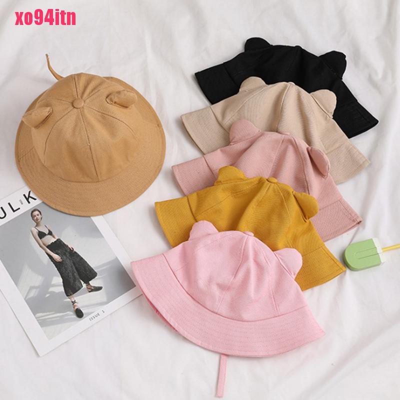 Nón Bucket Che Nắng Phối Tai Mèo Dễ Thương Thời Trang Mùa Hè Cho Bạn Gái