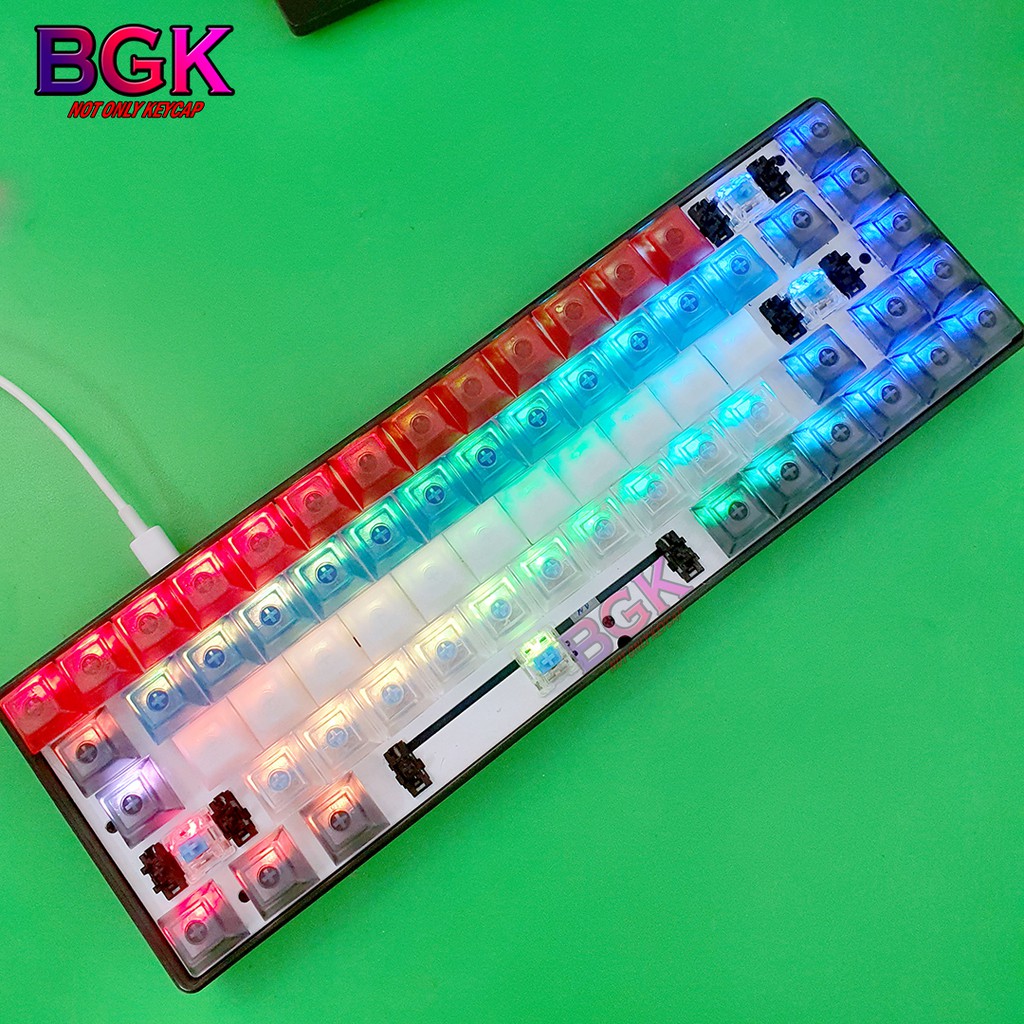 Keycap DSA ABS Blank trống trong suốt xuyên LED 1U Lẻ Chất liệu ABS nhiều màu sắc